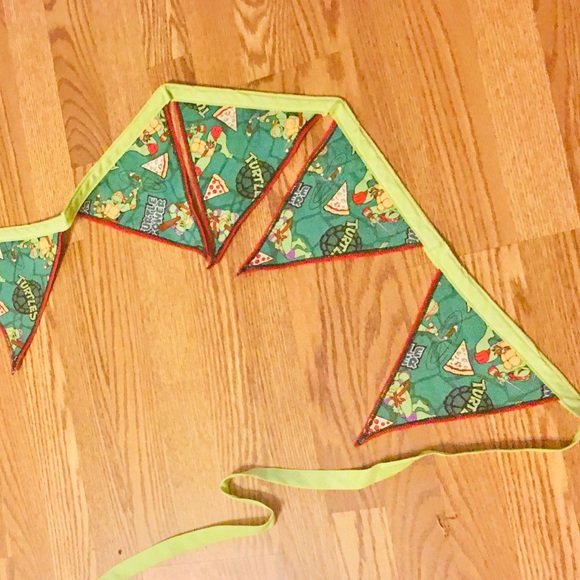 Ninja Turtle Fabric Handmade Banner - Picture 6 of 9